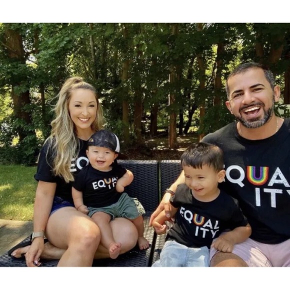 NEW GAY PRIDE EQUALITY BLACK T-SHIRT LGBTQIA RAINBOW UNISEX TEE PRIDE PARADE - Picture 5 of 7